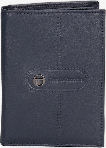 Portamonete 'Portafoglio Uomo Sergio Tacchini Vera Pelle Compatto 9x12,5 cm' di Sergio Tacchini in blu: frontale