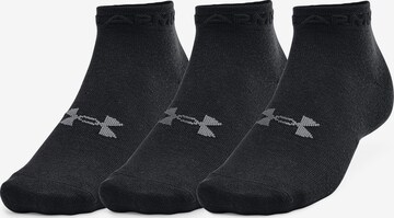UNDER ARMOUR Athletic Socks ' Essential ' in Black: front