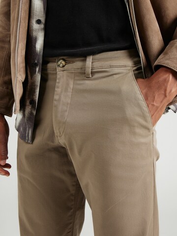 SELECTED Regular Chino trousers 'SLHNEW MILES' in Brown