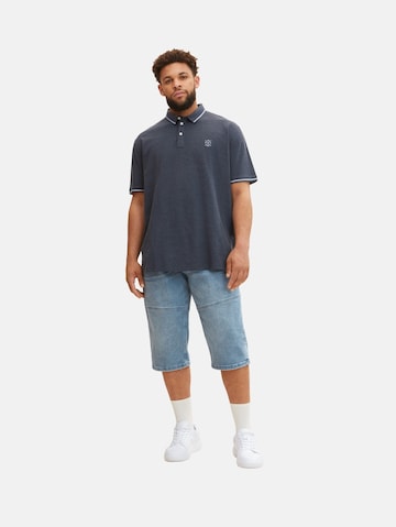 TOM TAILOR Men + Loosefit Shorts in Blau: predná strana