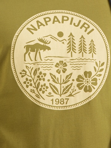 NAPAPIJRI Μπλουζάκι 'S-CABIN' σε πράσινο