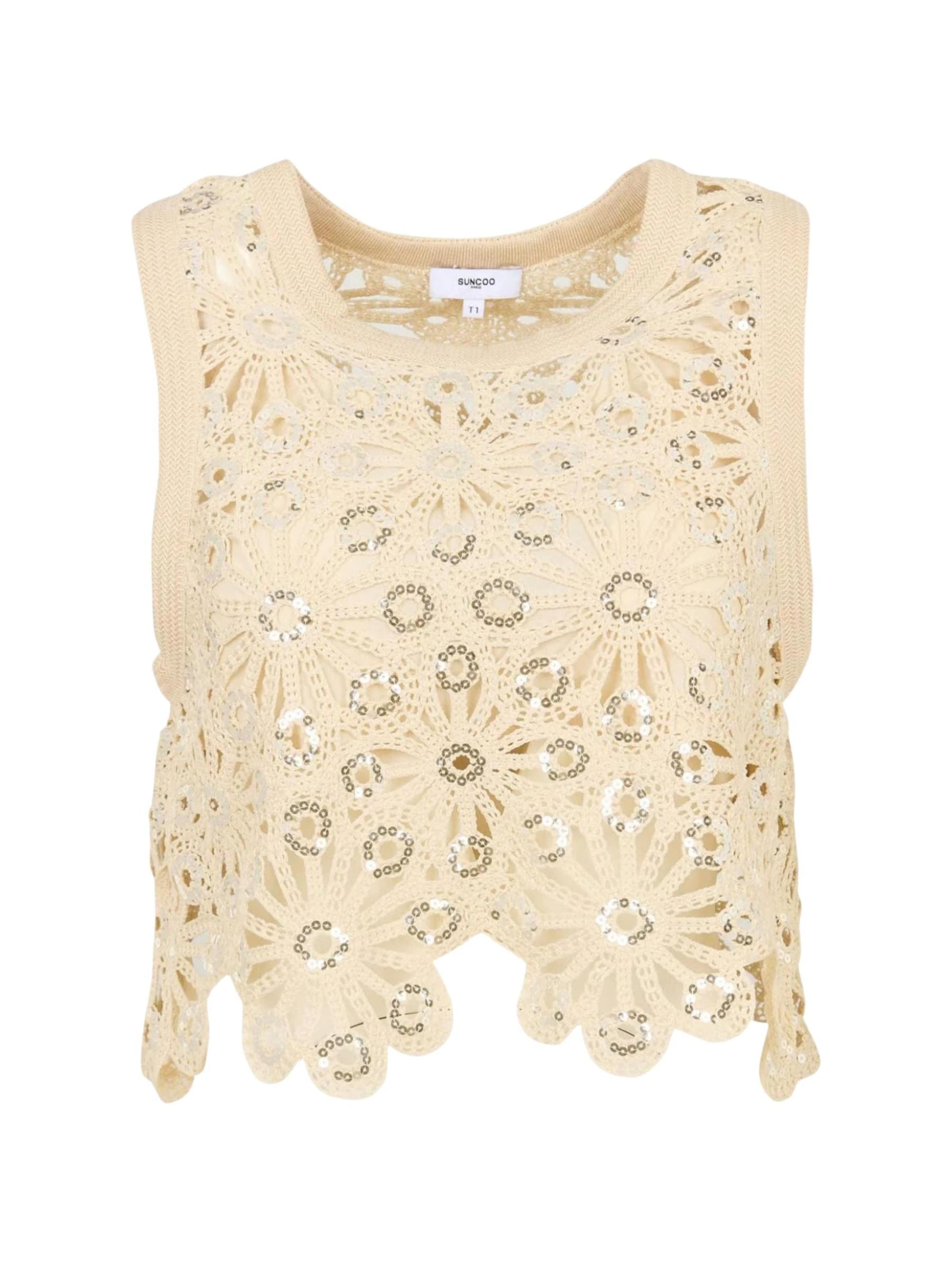 Suncoo Stricktop 'Suncoo Lois' in Beige: Vorderseite