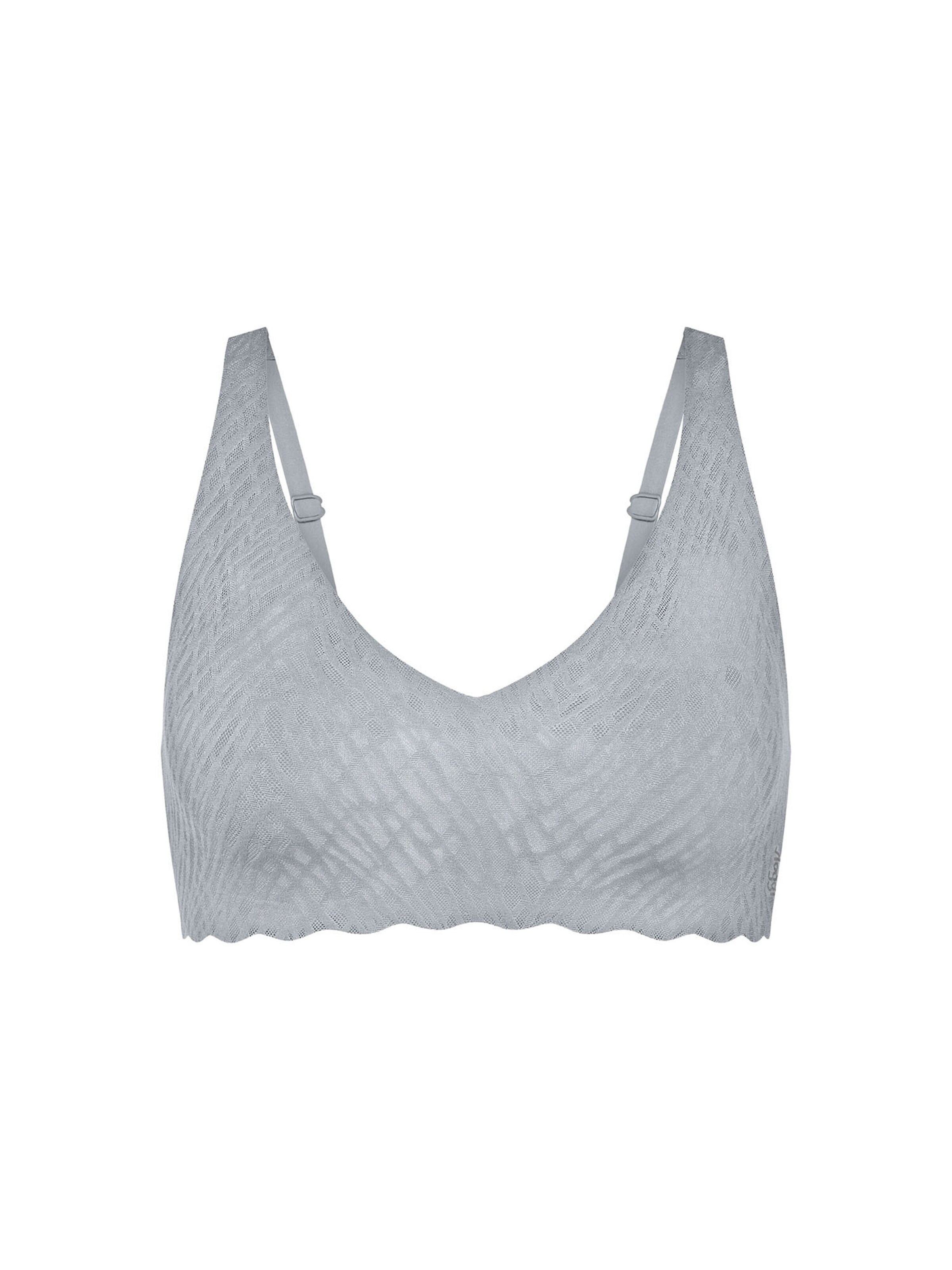 SLOGGI Bügelloser BH ' Blue ZERO Feel Bliss ' in Grau: Vorderseite