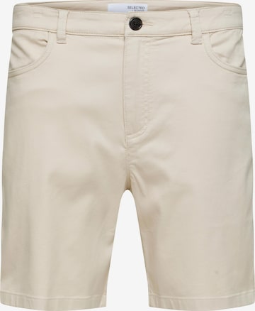 SELECTED HOMME - Calças chino 'CARLTON' em bege: frente