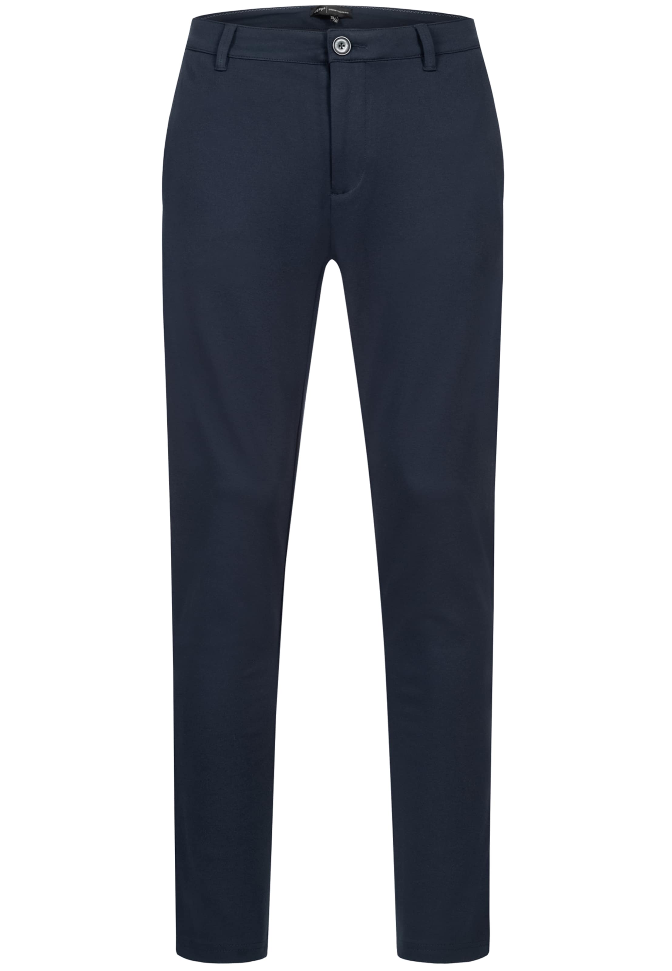 JEFF Chino ' Zra ' in Blauw: voorkant