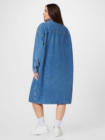 Calvin Klein Jeans Curve Shirt Dress in Blue