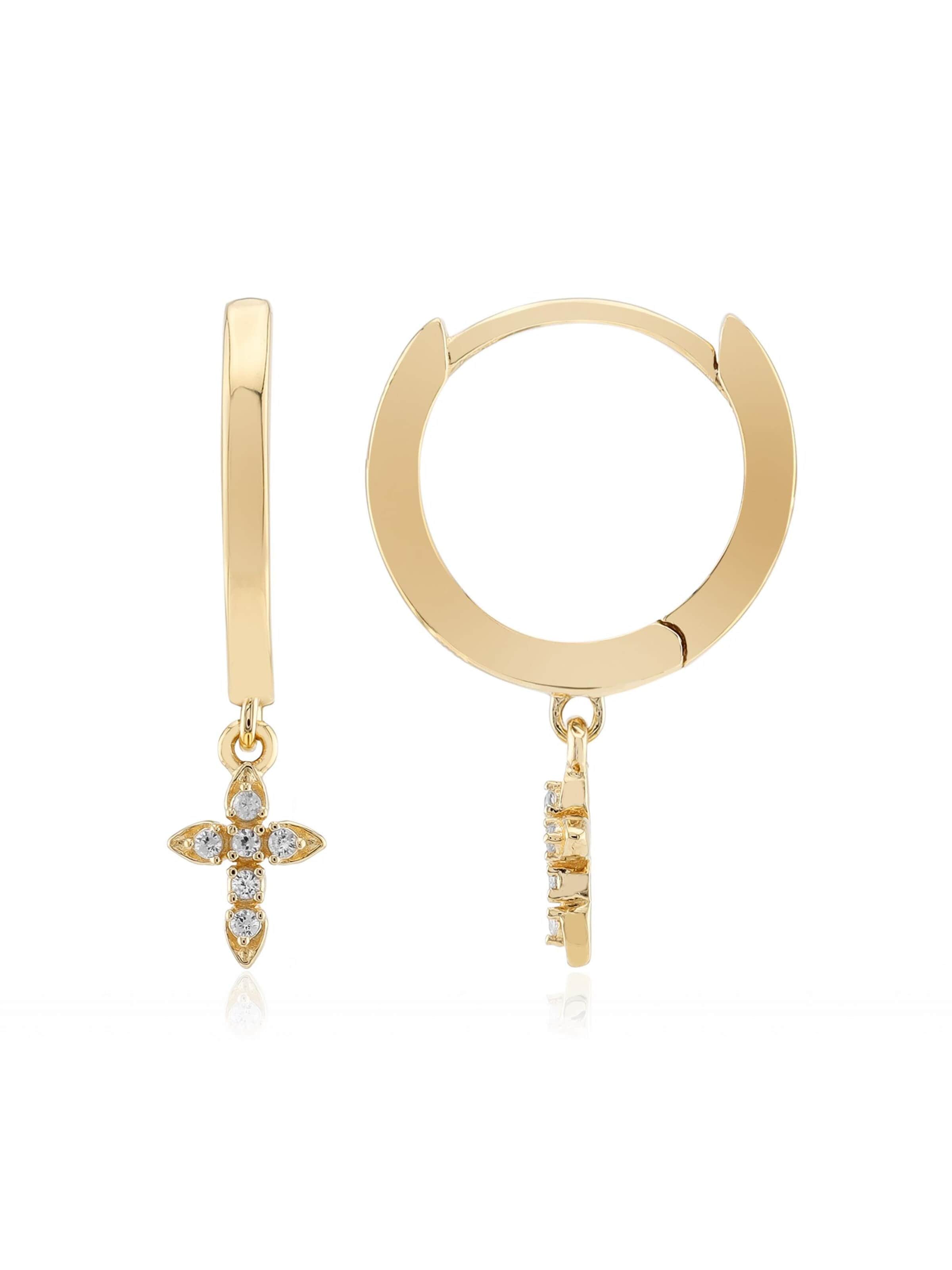 Cavill Earrings in Gold: front