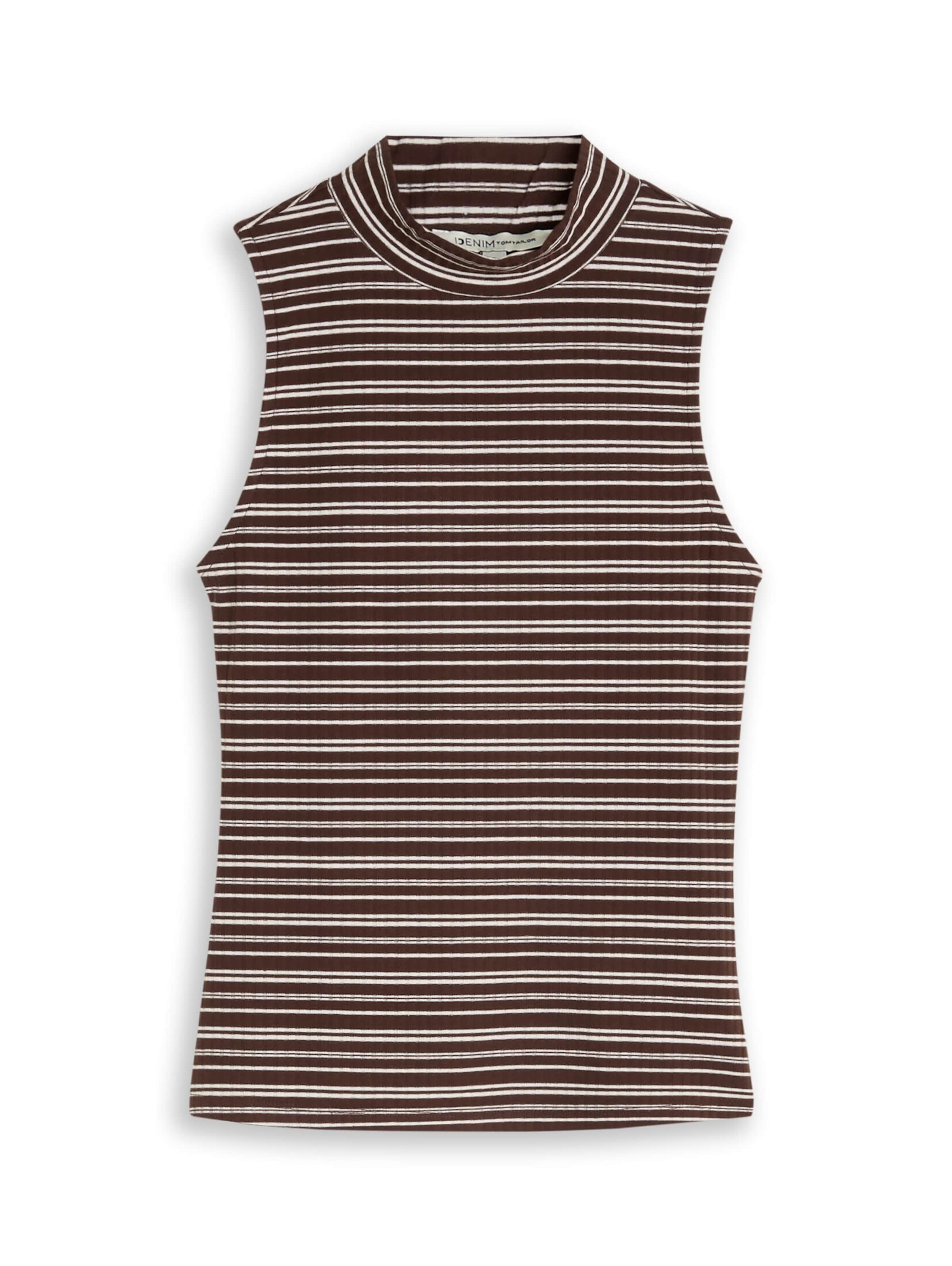 TOM TAILOR DENIM Top in Braun: Vorderseite