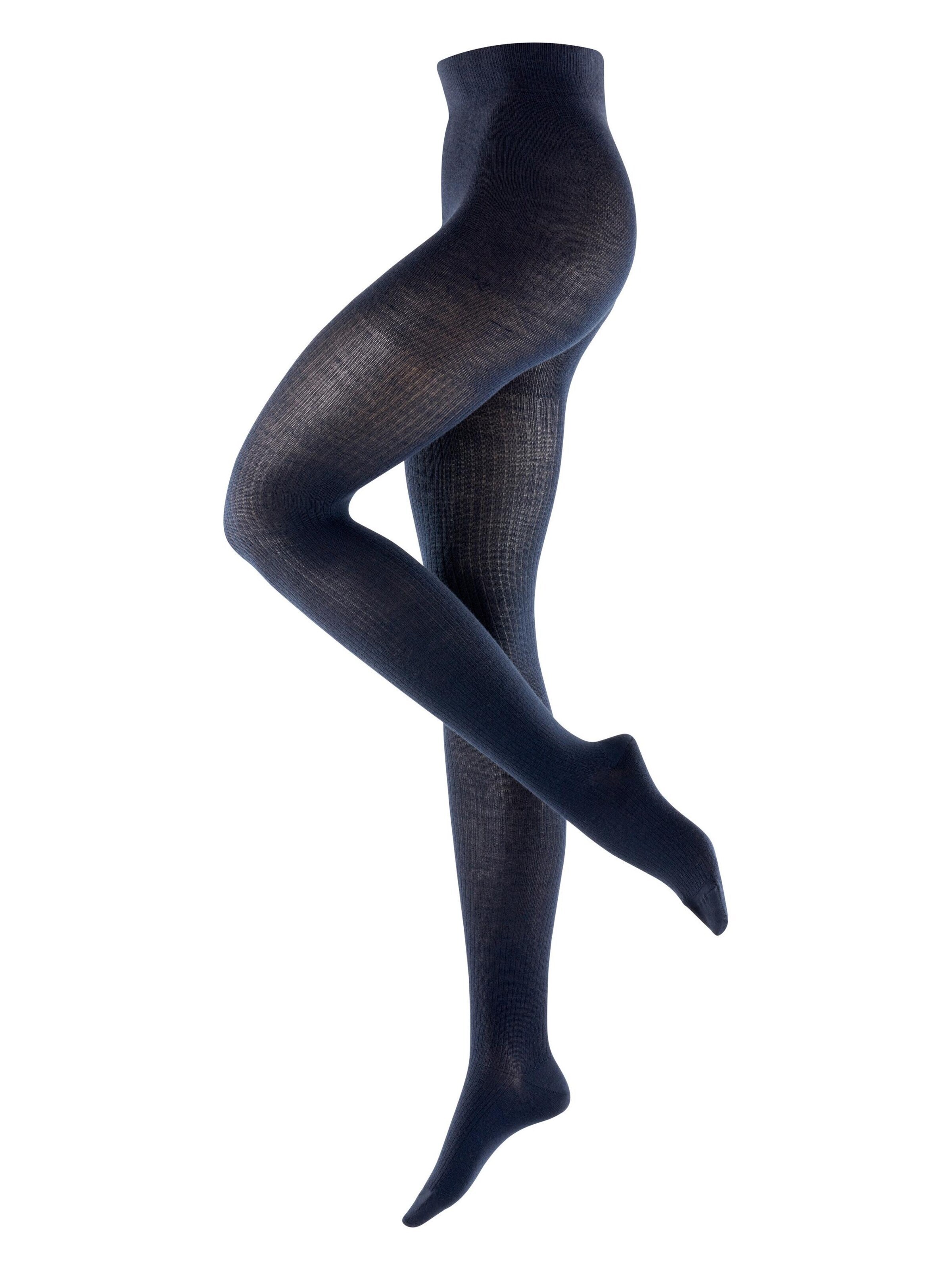BURLINGTON Tights 'Rib Couture' in Blue: front