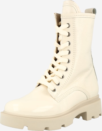 GABOR - Botines con cordones en beige: frente