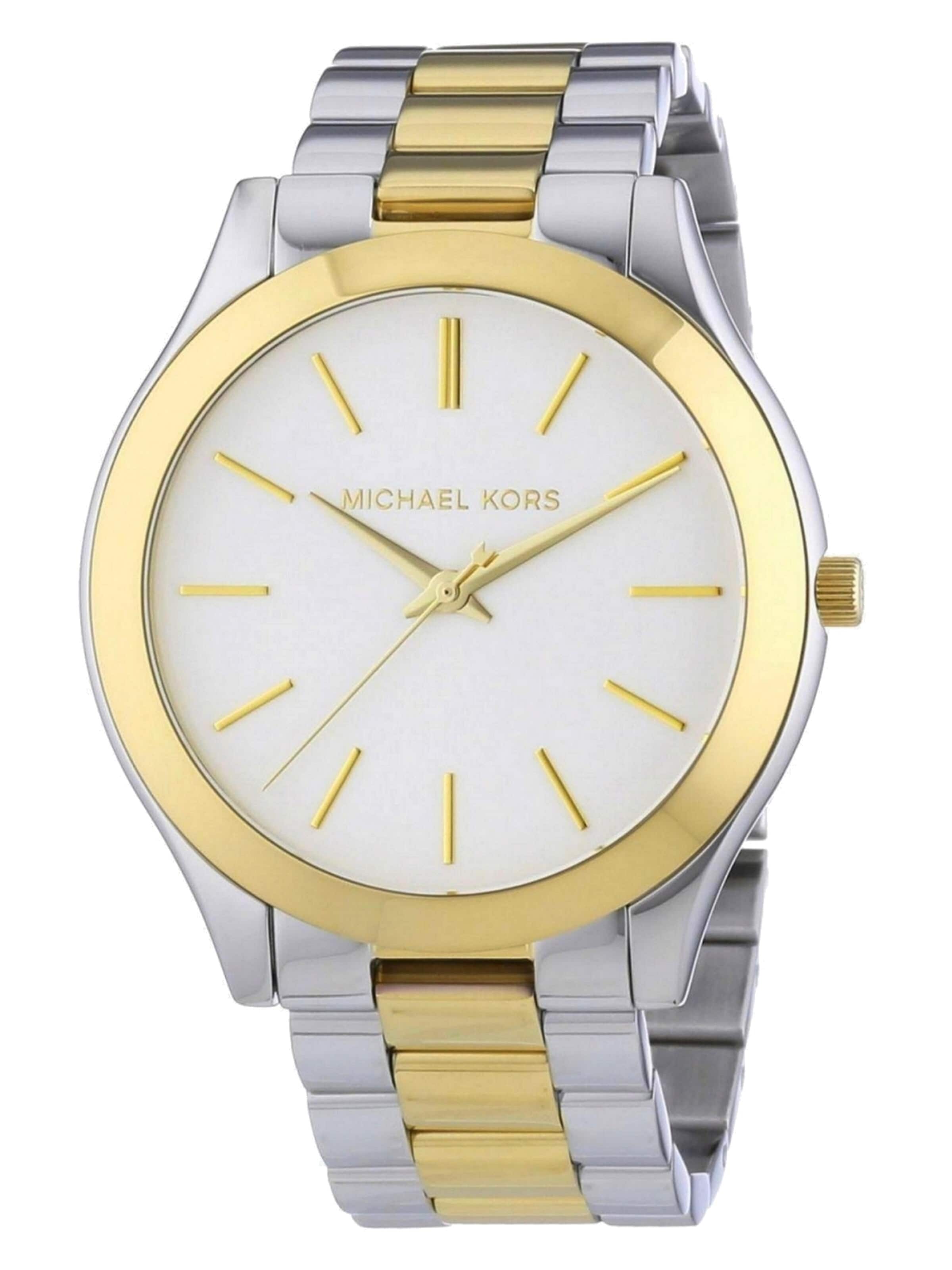 Michael Kors Analogové hodinky 'Slim Runway' – zlatá: přední strana