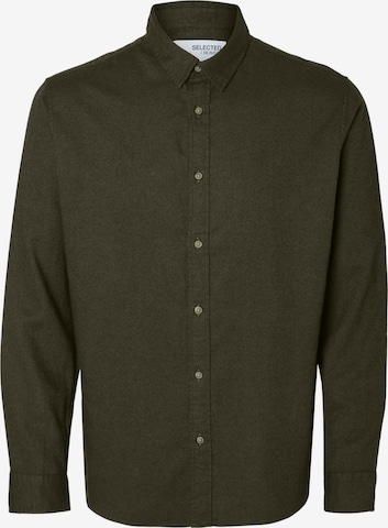 Camicia 'SLHOwen' di SELECTED in verde: frontale