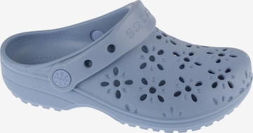 Crocs Sandal 'Crocs Classic Floral Cut Out Clog Kids' in Blue: front