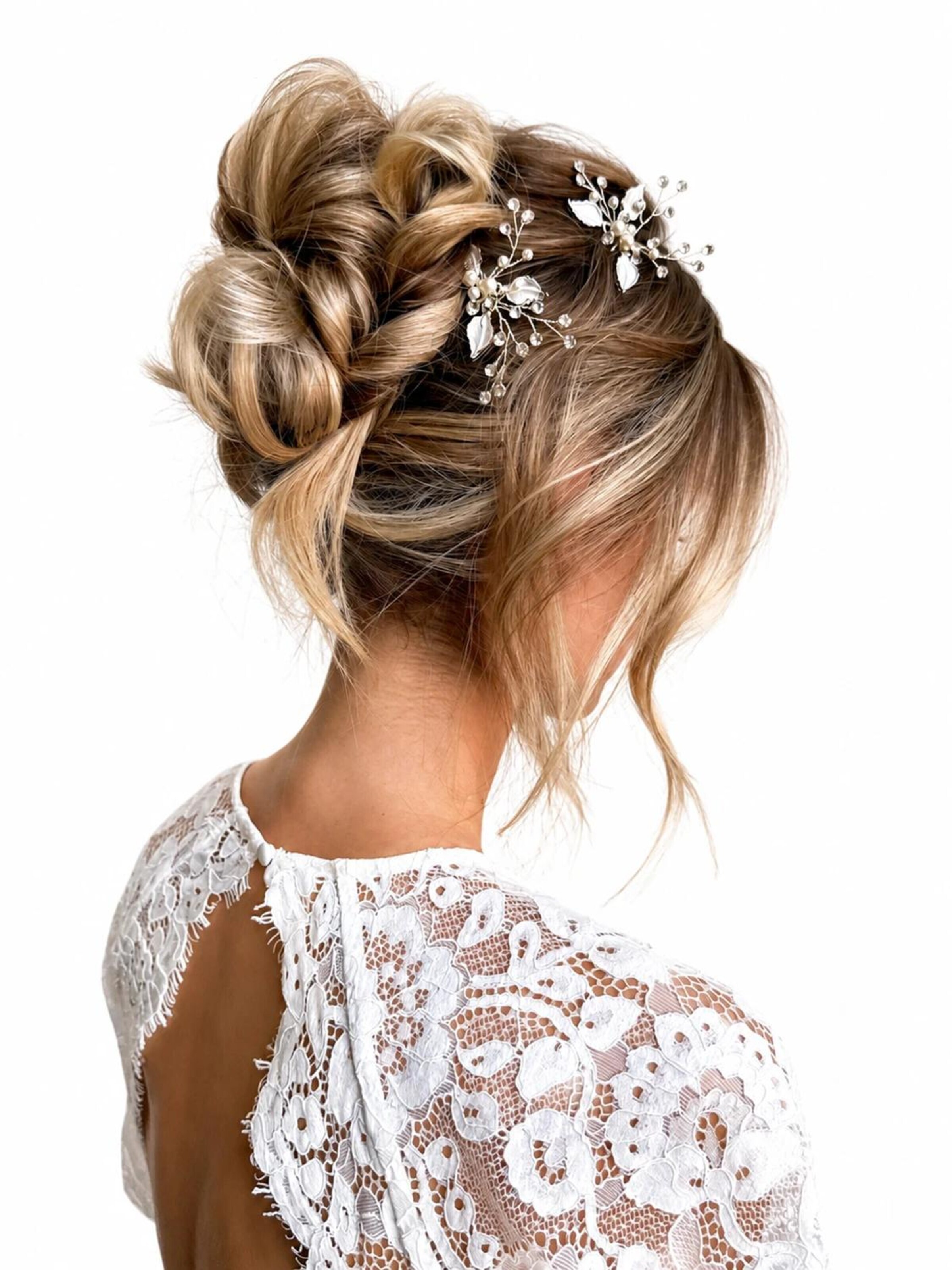 Ornamento per i capelli 'Hera Hairpins Silver' di Sally Jane Bridal in argento