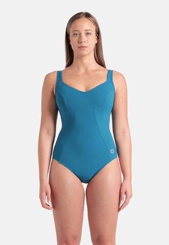 Bustino Costume intero modellante 'SHAPEWEAR VERTIGO C-CUP' di ARENA in blu: frontale