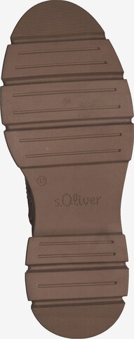 s.Oliver - Botines con cordones en marrón