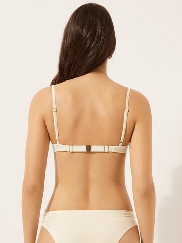 CALZEDONIA Balconette Bikini Top in Beige