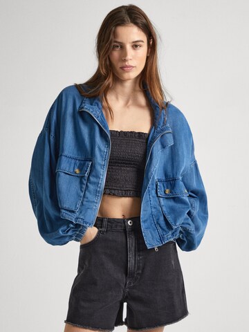 Pepe Jeans Between-Season Jacket 'EVIE' in Blue: front