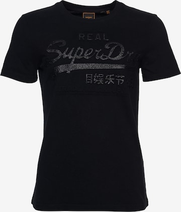 T-shirt Superdry en noir : devant