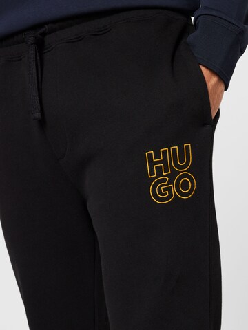 HUGO Tapered Broek 'Demu' in Zwart