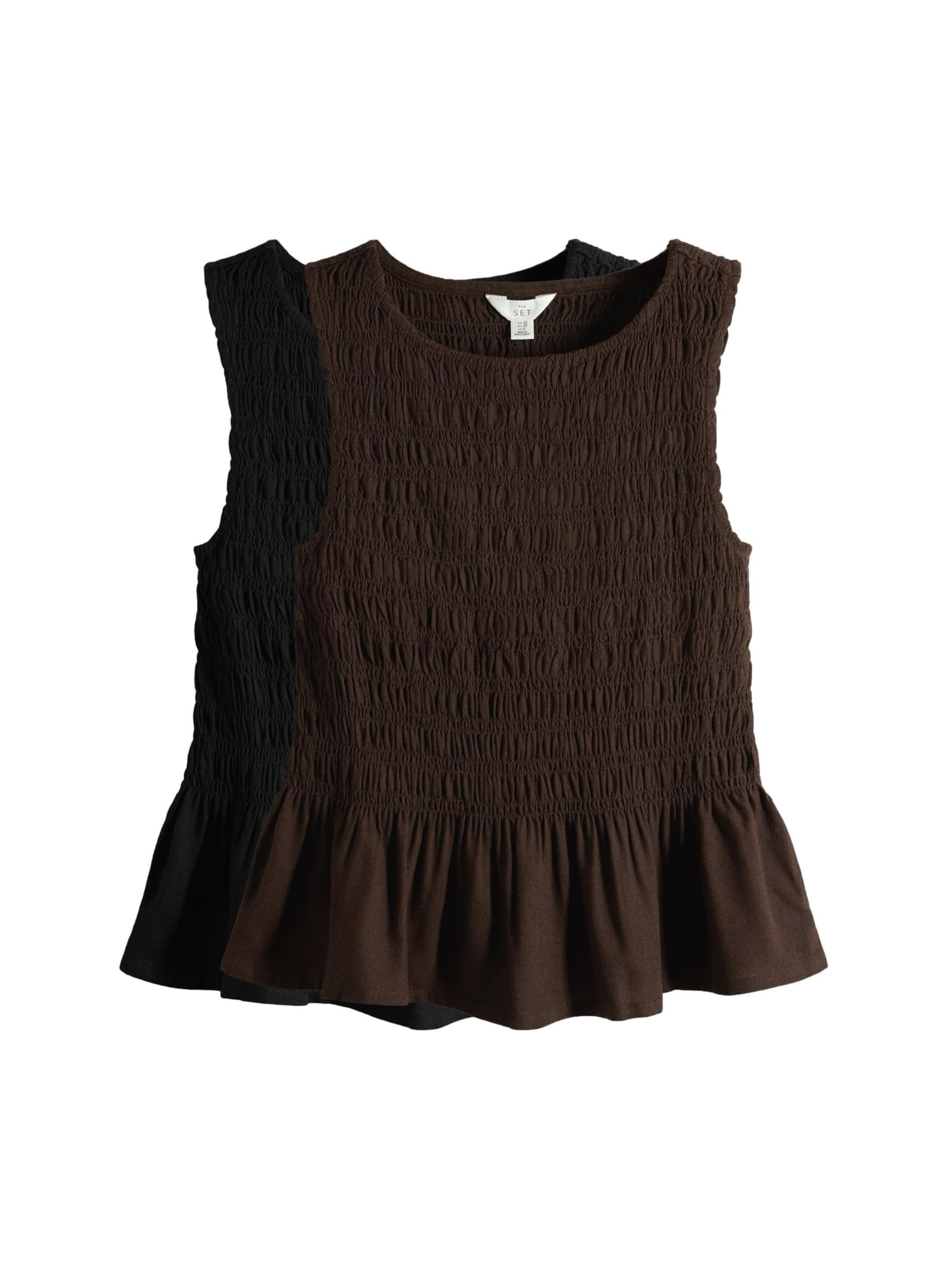 The Set Топ в кафяво: отпред