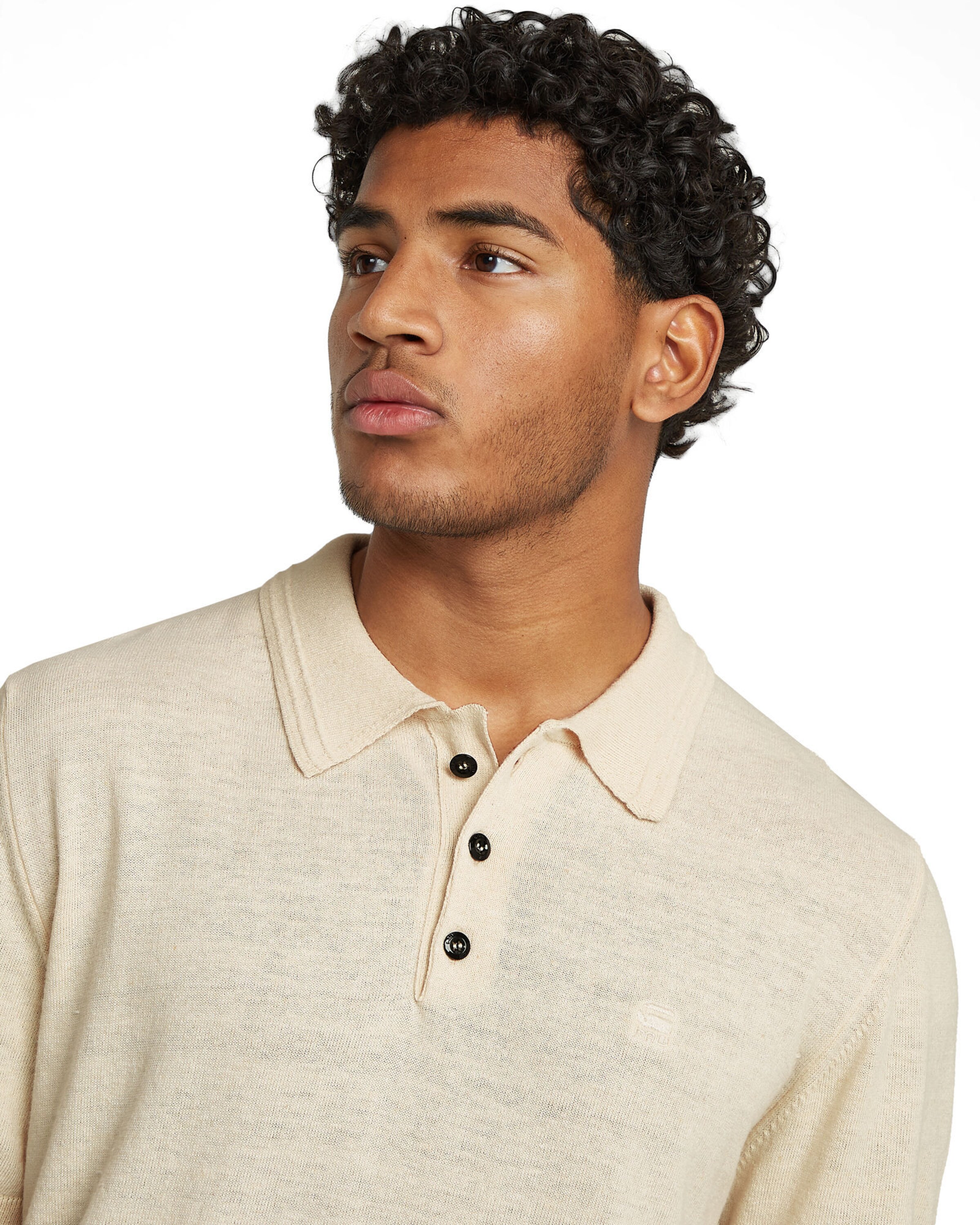 G-STAR Shirt 'Knitted' in Beige