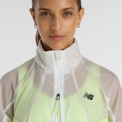 new balance Sportjacke in L in neongelb / weiß, Produktansicht