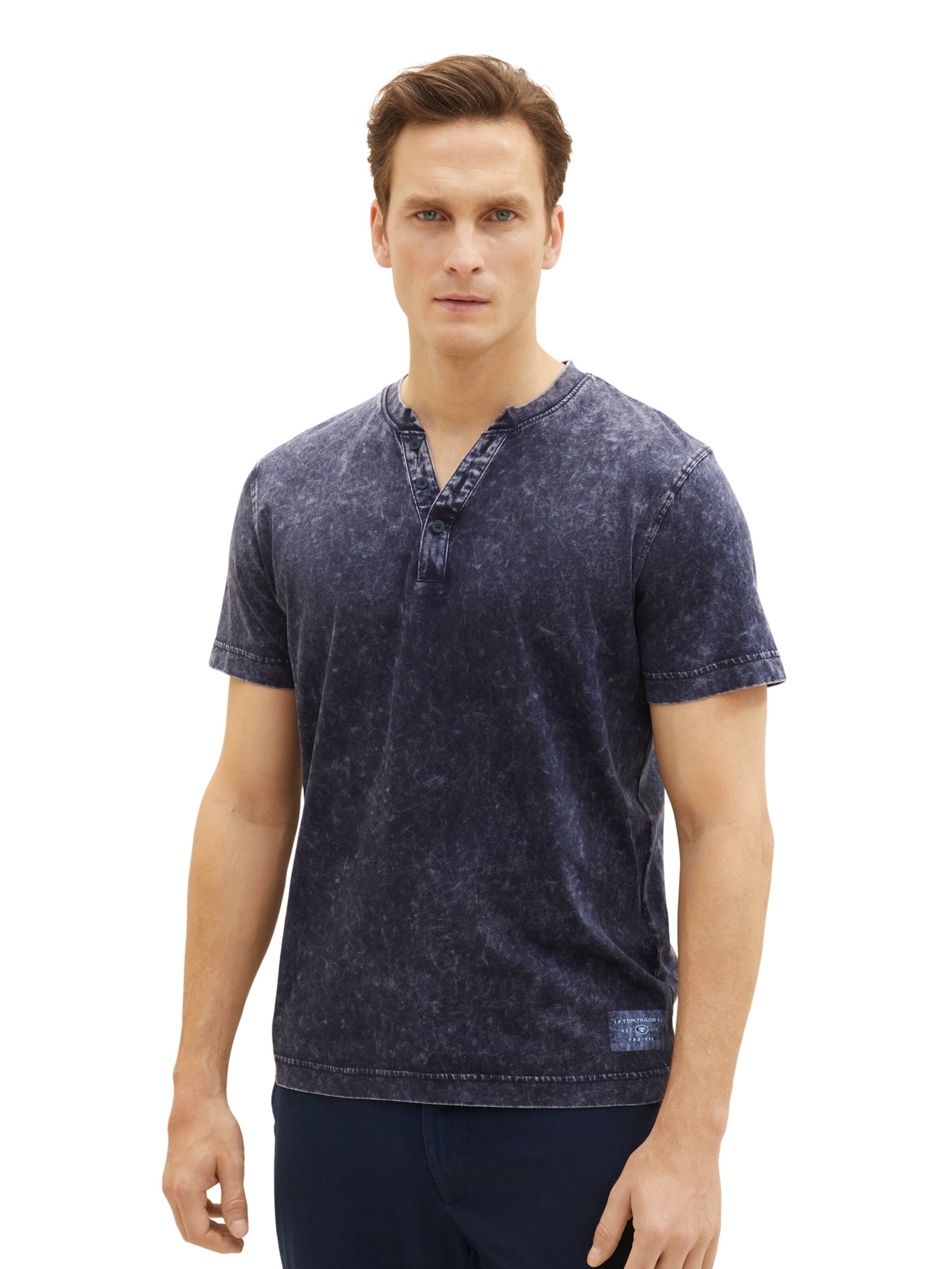 TOM TAILOR Shirt 'Serafino' in Blue: front