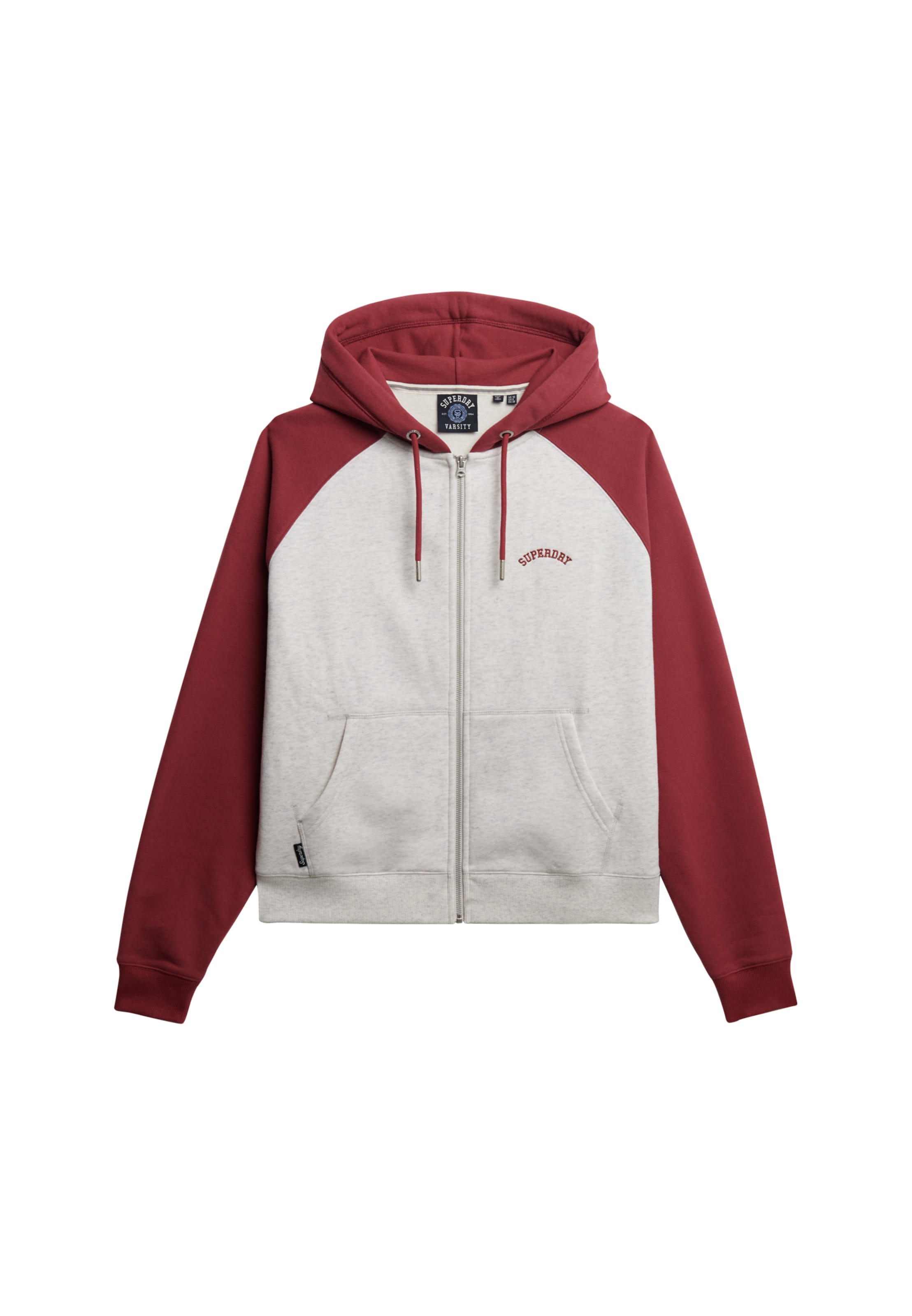 Veste de survêtement Superdry en gris : devant