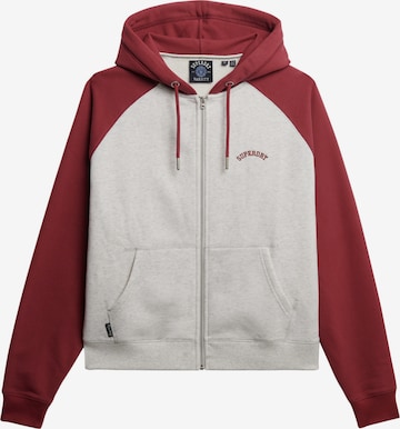 Veste de survêtement Superdry en gris : devant