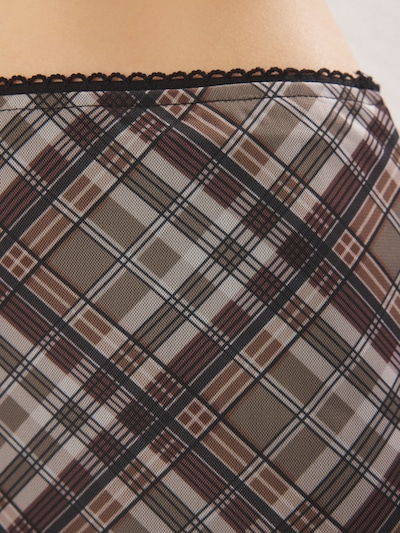 Trendyol Jupe en chocolat / gris / gris clair, Vue avec produit