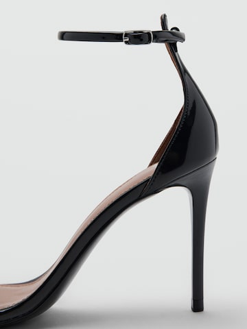 MANGO Riemensandale 'FINA' in Schwarz