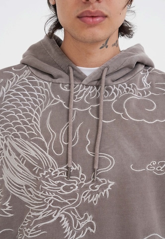 Ed Hardy Sweatshirt 'Battle Dragon' i grå