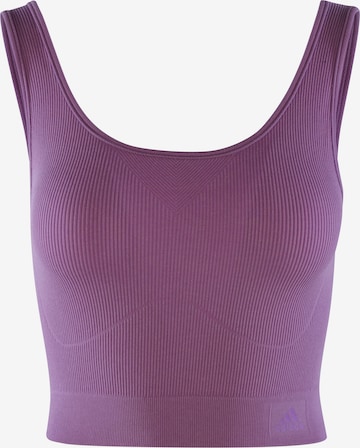 ADIDAS SPORTSWEAR Crop-Top ' Ripp Stretch ' in Lila: predná strana