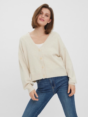 VERO MODA Knit Cardigan 'Doffy' in Beige: front