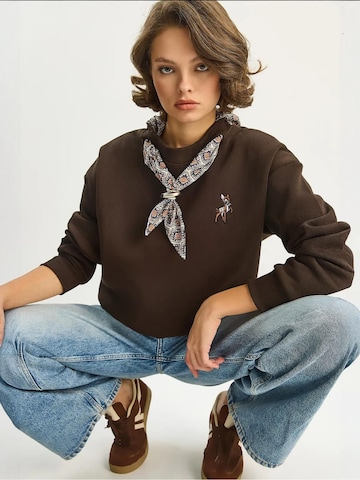 Bianco Lucci Sweatshirt in Brown