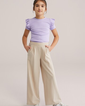 WE Fashion Wide leg Byxa i beige