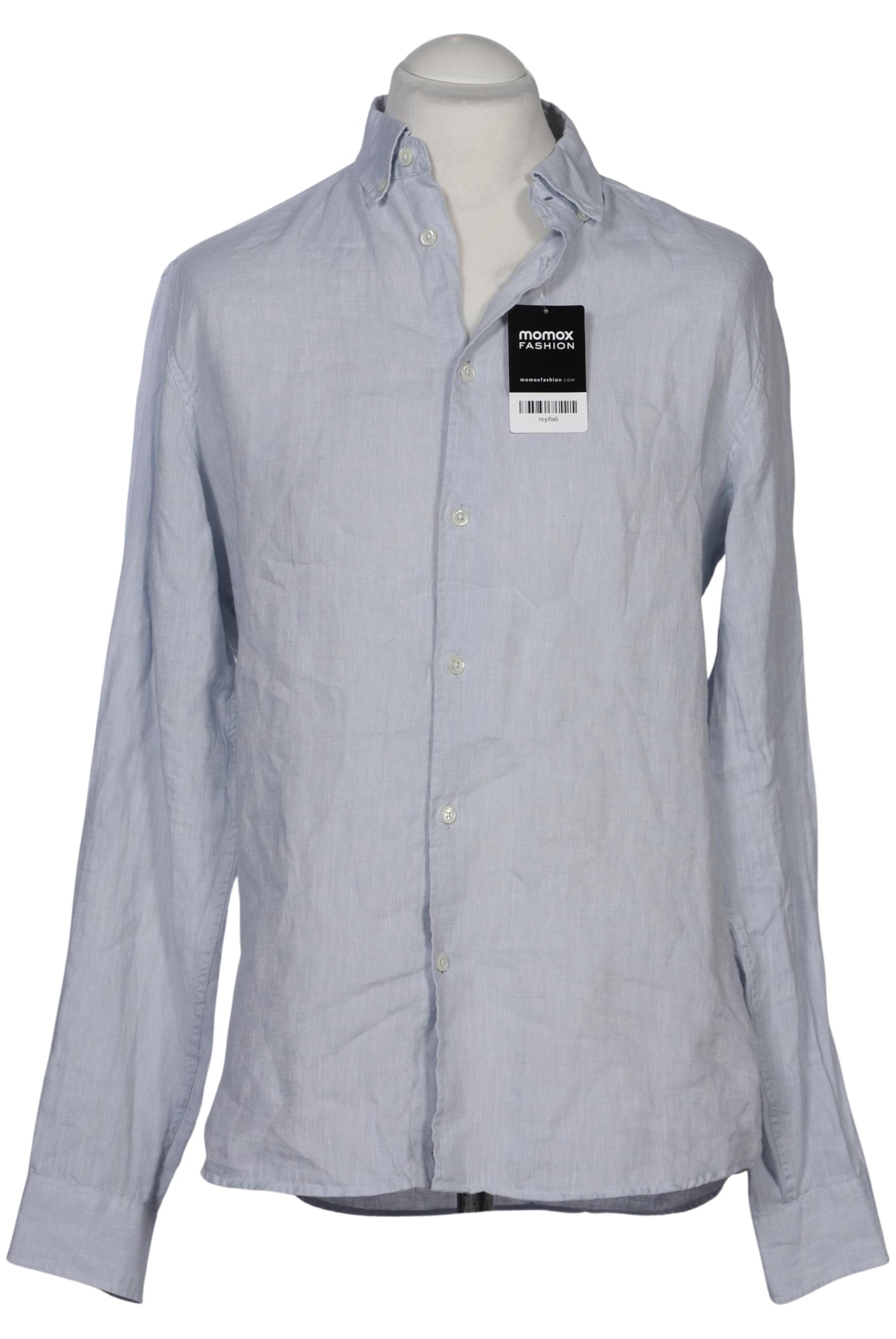 Asket Button Up Shirt in M in Blue: front