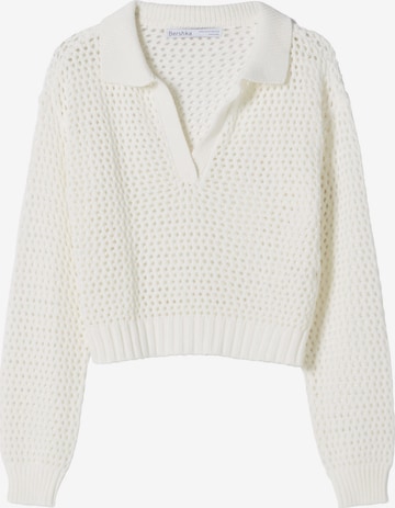 Bershka Sweater in Beige: front