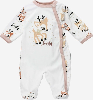 Baby Sweets Rompertje/body ' Lovely Deer ' in Wit: voorkant