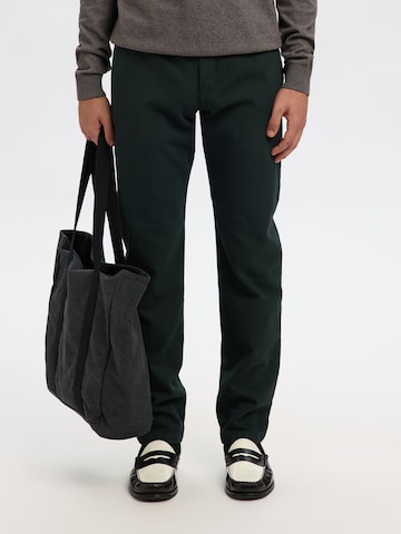 SELECTED Slim fit Chino trousers 'SLH175-MILES' in Green: front
