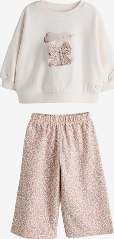 Next Set: Sweatshirt und Hose in Beige: Vorderseite