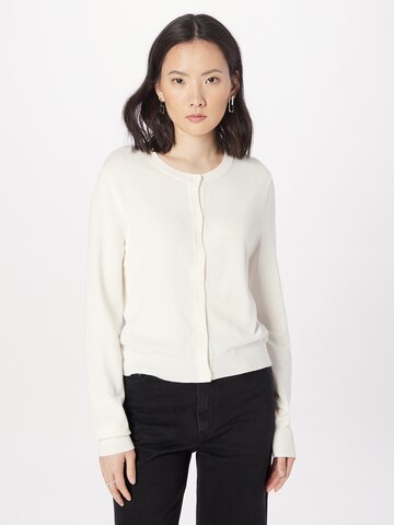 Monki Knit cardigan in White: front