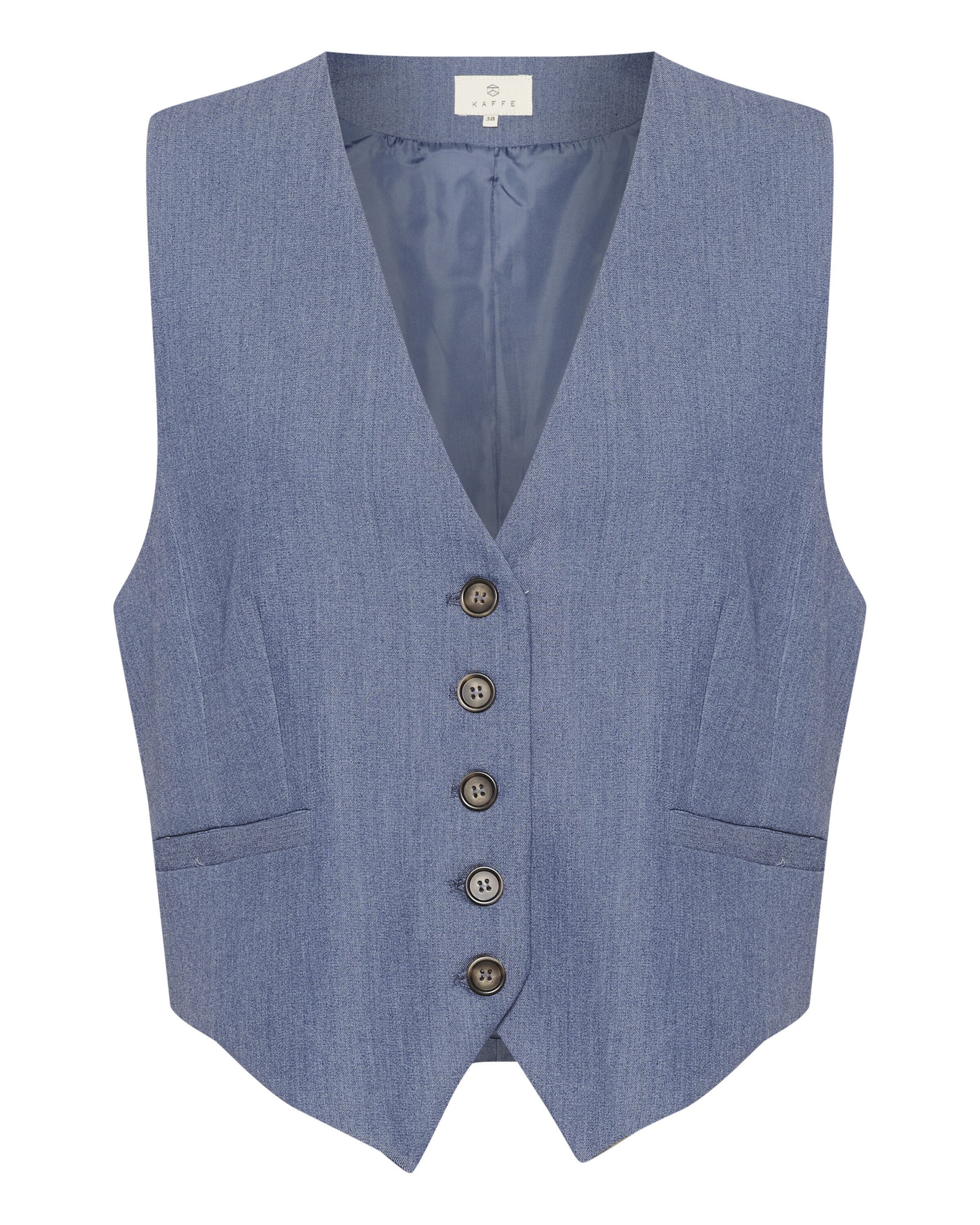 Gilet de costume 'Sakura' Kaffe en bleu : devant