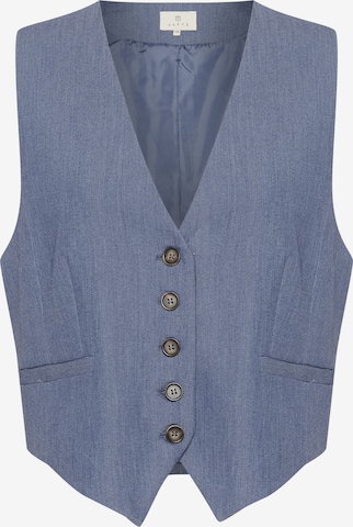 Kaffe Vest 'Sakura' in Blue: front