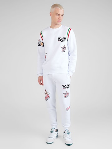 Effilé Pantalon 19V69 ITALIA en blanc