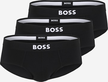 Slip BOSS en noir : devant