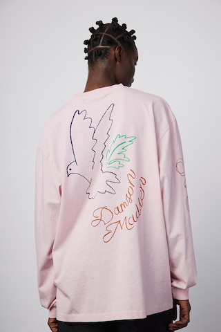 Damson Madder Oversize t-shirt 'DOVES' i rosa: framsida