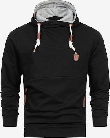 INDICODE Sweatshirt in Black: front