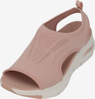 Sandales SKECHERS en rose : devant